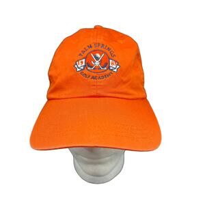 Palm Springs Golf Academy Hat Orange One Size Strapback Embroidered Adjustable